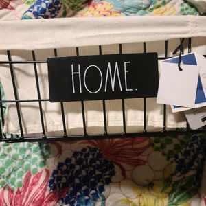 RAE DUNN metal basket with liner